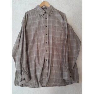 Vtg Outdoor Exchange Mens Brushed Flannel Casual Work School Shirt Plaid Large